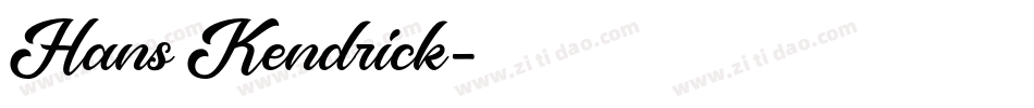 Hans Kendrick字体转换